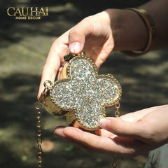 Haute Folie - Túi Pouch Mini Clover Diamond Bling Bling-CẬU HAI HOME DECOR