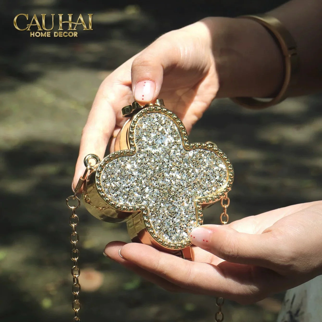 Haute Folie - Túi Pouch Mini Clover Diamond Bling Bling-TÚI XÁCH & VÍ TRANG TRÍ-CẬU HAI HOME DECOR
