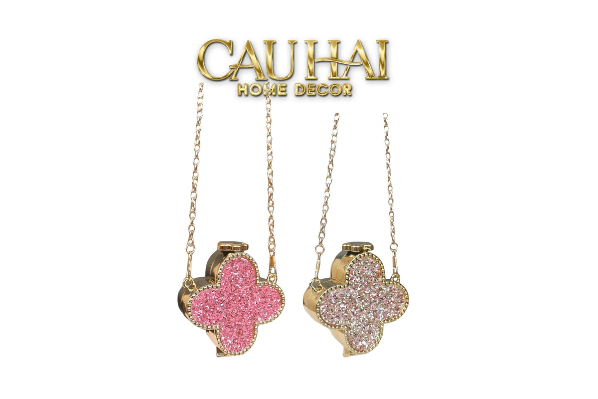 Haute Folie - Túi Pouch Mini Clover Diamond Bling Bling-TÚI XÁCH & VÍ TRANG TRÍ-CẬU HAI HOME DECOR-CẬU HAI HOME DECOR