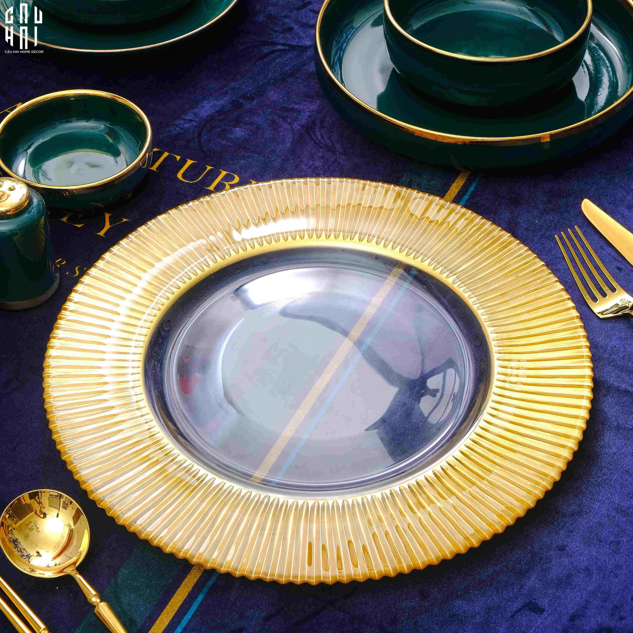 Hera Dinner Flat Plate 33Cm Ss25-SET CHÉN DĨA-CẬU HAI HOME DECOR