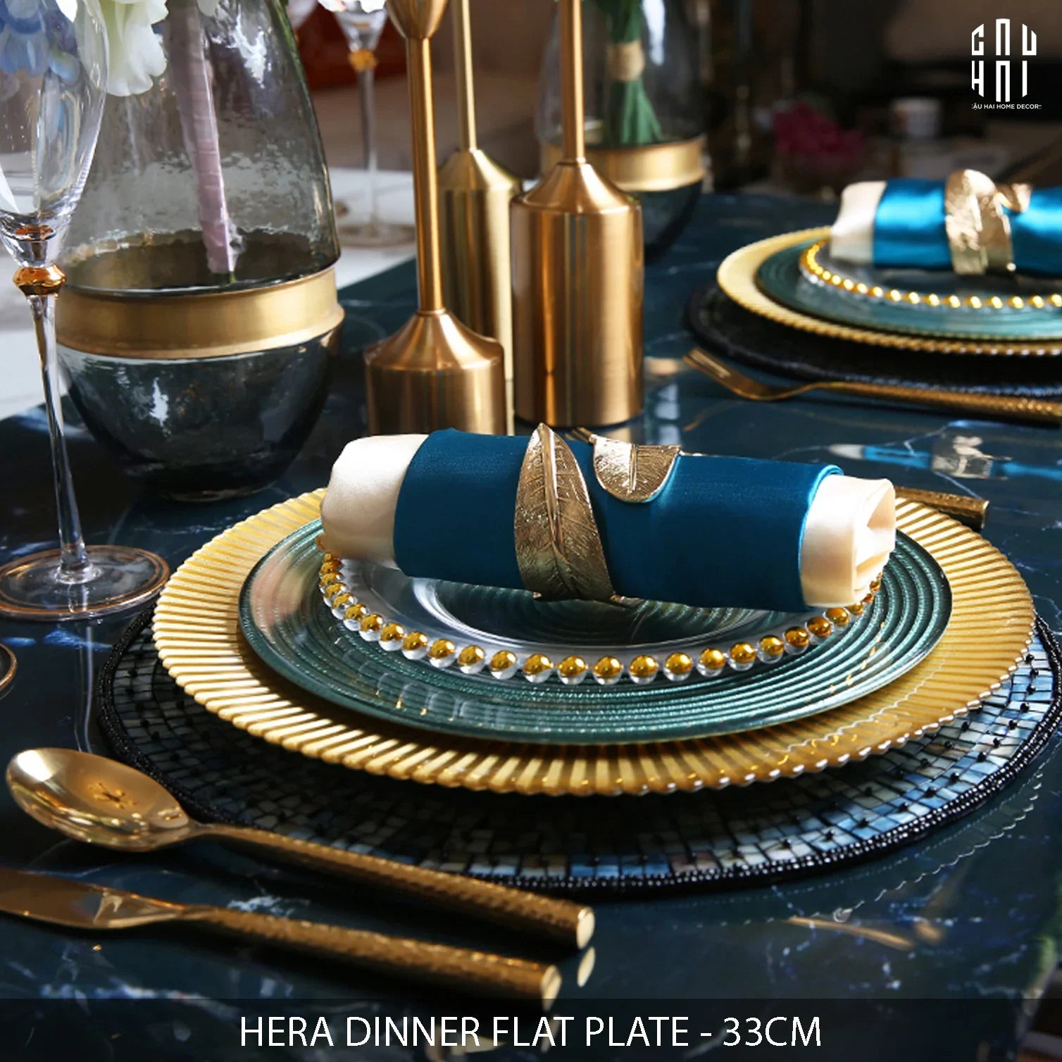 Hera Dinner Flat Plate 33Cm Ss25-SET CHÉN DĨA-CẬU HAI HOME DECOR