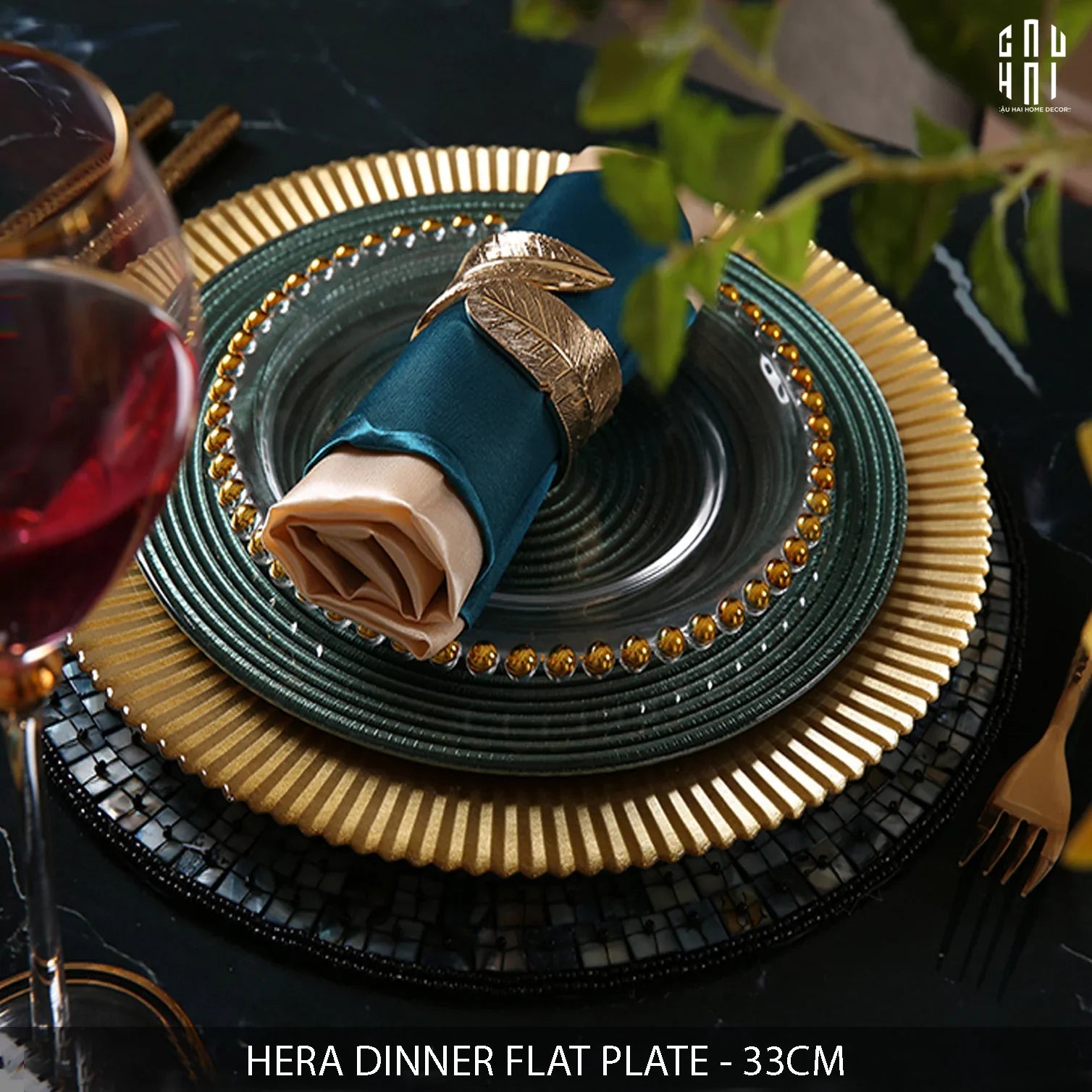 Hera Dinner Flat Plate 33Cm Ss25-SET CHÉN DĨA-CẬU HAI HOME DECOR