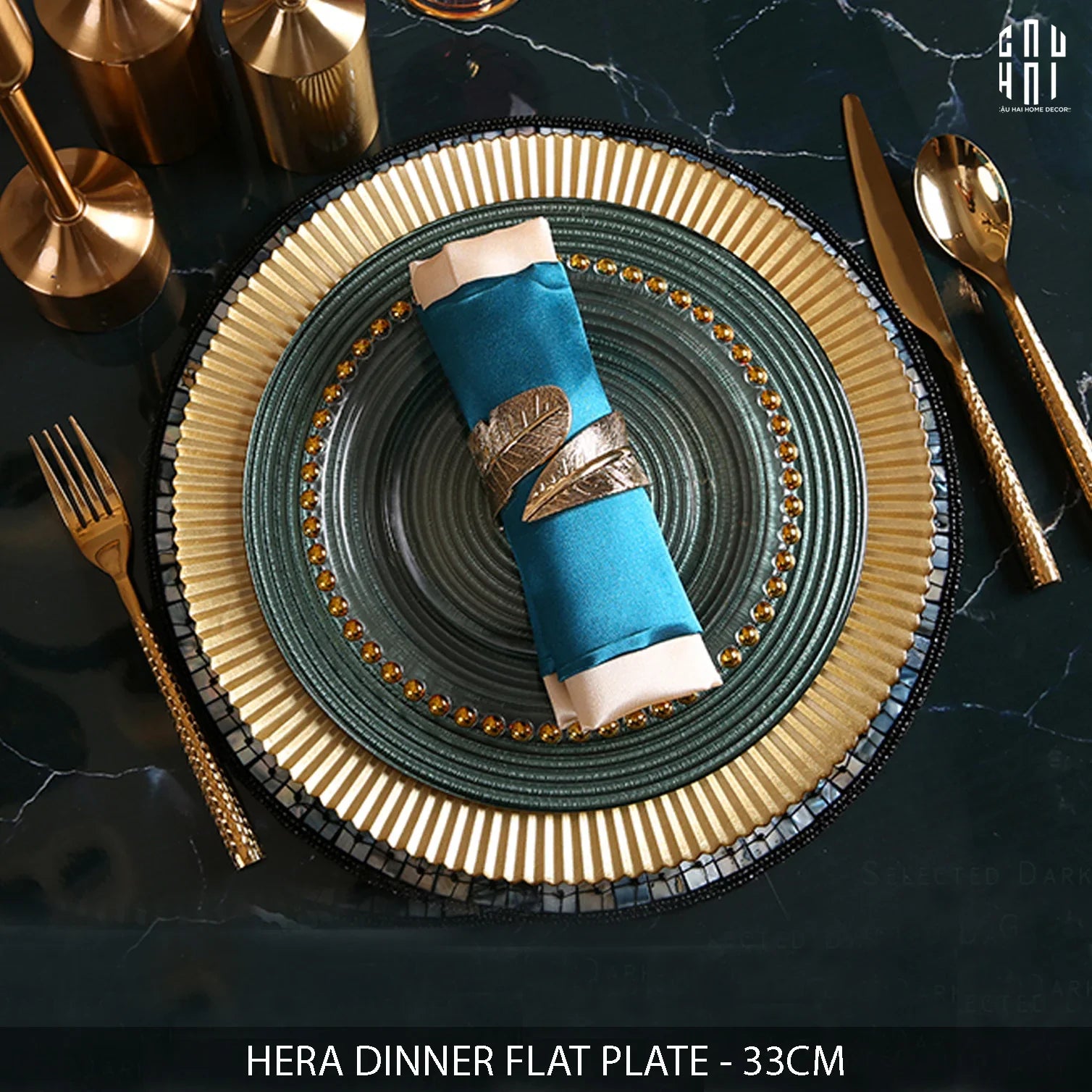 Hera Dinner Flat Plate 33Cm Ss25-SET CHÉN DĨA-CẬU HAI HOME DECOR