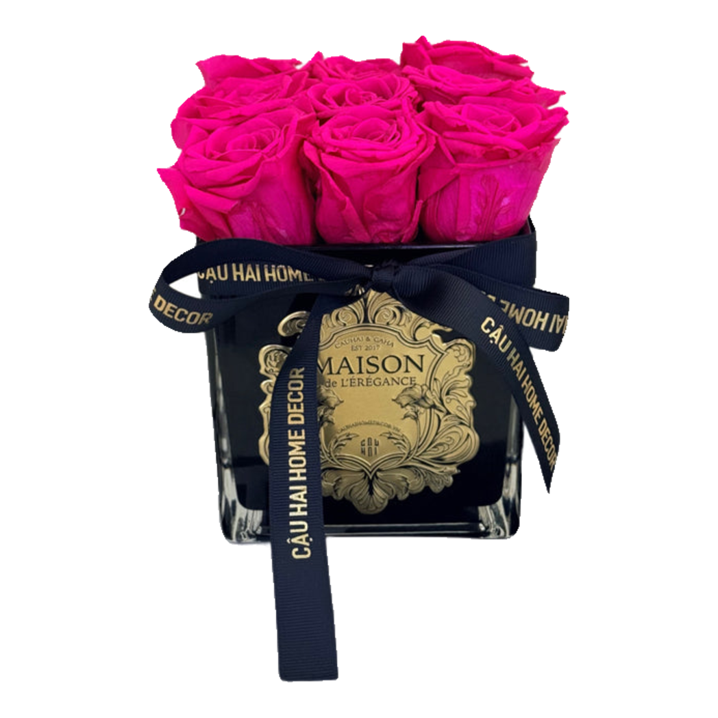 Home Frangrance Couture -  Bình Lọ  Hoa Hồng Vĩnh Củu Lilac Roses de Versailles 15x15
