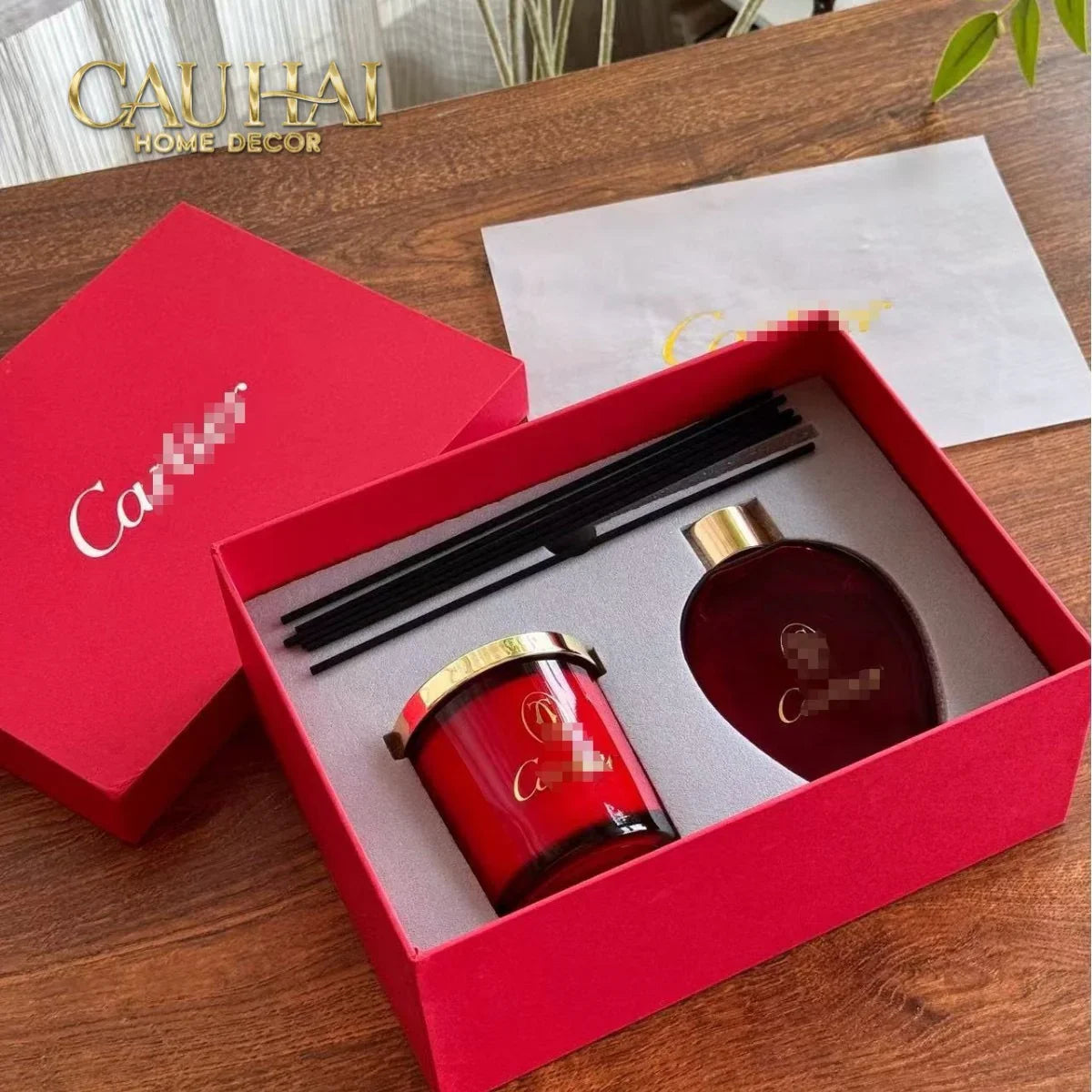 Home Fragrance - Gift Set Nến Thơm & Tinh Dầu Écartier Rouge Rubis Sauvage Duo Édition-NẾN TRANG TRÍ-CẬU HAI HOME DECOR