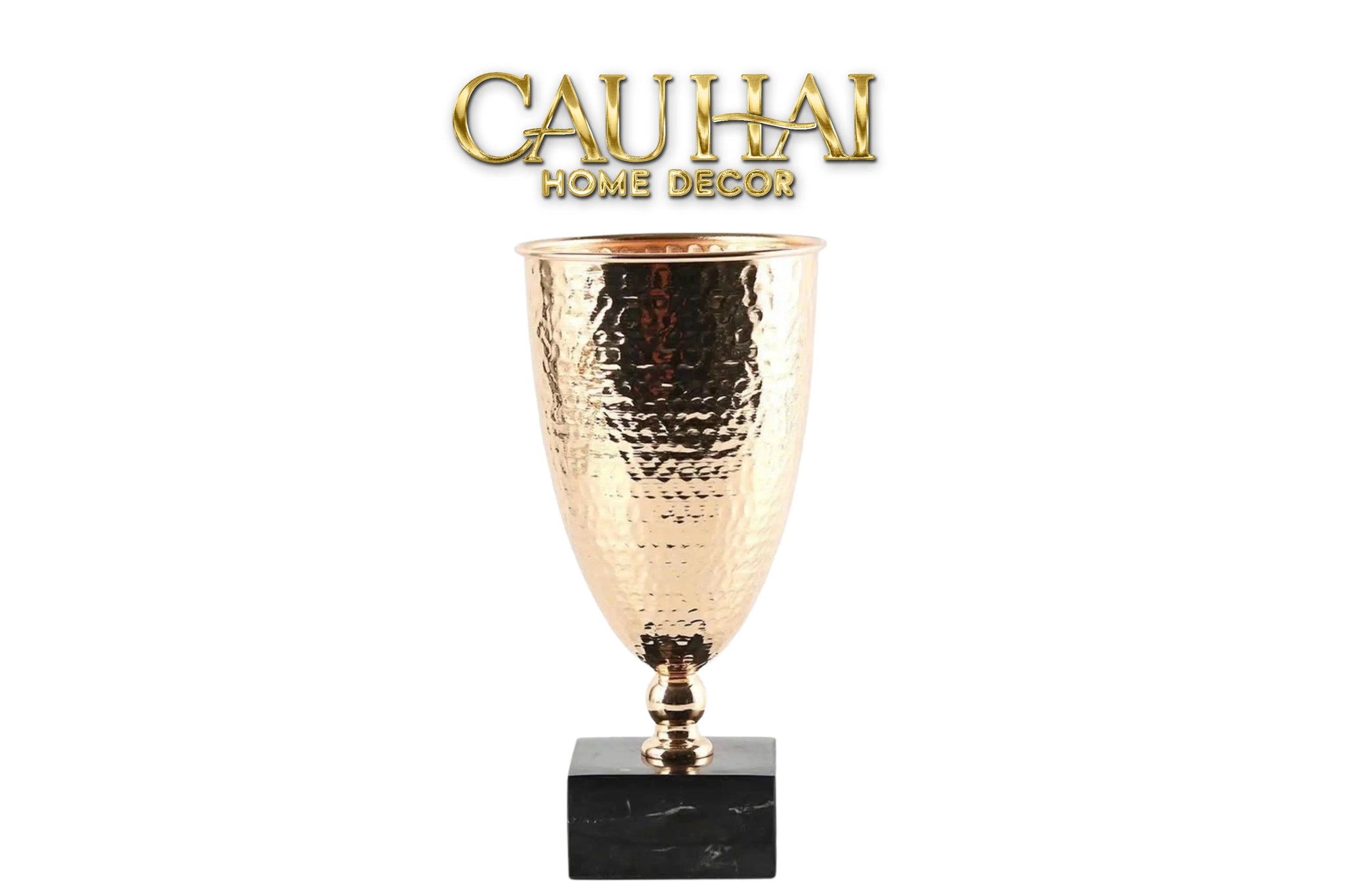 Hone Couture - Bình Hoa Goblet Aureum Marble Trophy H30-BÌNH HOA-CẬU HAI HOME DECOR