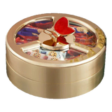 Maison Couture - Hộp Bánh Mứt 2 Tầng Glorious Auré Papillon Royale 28x20-Lọ kẹo Canister Bonbonnière-CẬU HAI HOME DECOR-CẬU HAI HOME DECOR