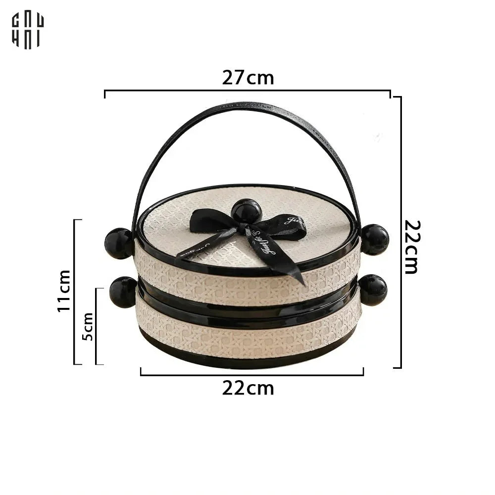 Hộp Bánh Mứt Deux Niveaux Petite Joan-Lọ kẹo Canister Bonbonnière-CẬU HAI HOME DECOR
