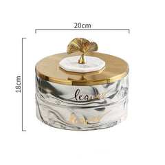 Hộp Bánh Mứt Lá Ngân Hạnh 2 Tầng Millennium Ginkgo D20-Lọ kẹo Canister Bonbonnière-CẬU HAI HOME DECOR