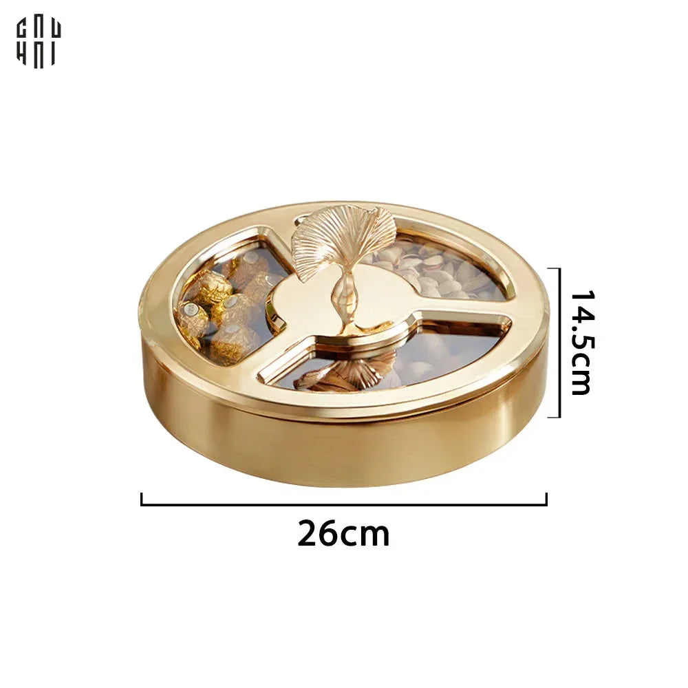 Hộp Bánh Mứt Lá Ngân Hạnh Ginkgo Lumière-Lọ kẹo Canister Bonbonnière-CẬU HAI HOME DECOR