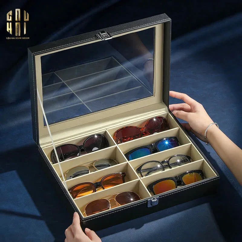 Hộp Da Đựng Kính Mát - Vue 8 Runway - 8 Slots-HỘP TRANG SỨC-CẬU HAI HOME DECOR