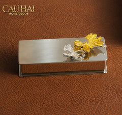 Hộp Đựng Tăm Chrome Papillon Goldleaf-HỘP TRANG SỨC-CẬU HAI HOME DECOR