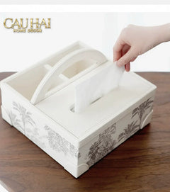 Hộp Khăn Giấy 3 Ngăn Handy Opaline Flora Tonkin-HỘP KHĂN GIẤY-CẬU HAI HOME DECOR