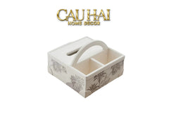 Hộp Khăn Giấy 3 Ngăn Handy Opaline Flora Tonkin-HỘP KHĂN GIẤY-CẬU HAI HOME DECOR