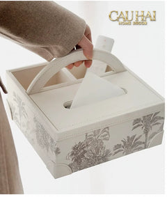 Hộp Khăn Giấy 3 Ngăn Handy Opaline Flora Tonkin-CẬU HAI HOME DECOR