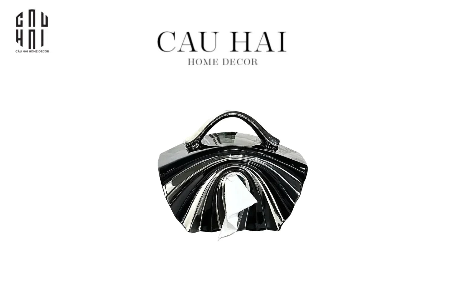 Hộp Khăn Giấy Ceramic Lady Clutch-HỘP KHĂN GIẤY-CẬU HAI HOME DECOR