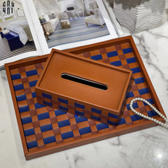 Hộp Khăn Giấy Da Auburn Ruban Leather Tissue Box-HỘP KHĂN GIẤY-CẬU HAI HOME DECOR