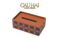 Hộp Khăn Giấy Da Auburn Ruban Leather Tissue Box-HỘP KHĂN GIẤY-CẬU HAI HOME DECOR