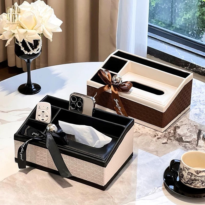 Hộp Khăn Giấy Da Black Mystic-CẬU HAI HOME DECOR