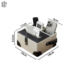 Hộp Khăn Giấy Da Handy Black Evelyn-HỘP KHĂN GIẤY-CẬU HAI HOME DECOR