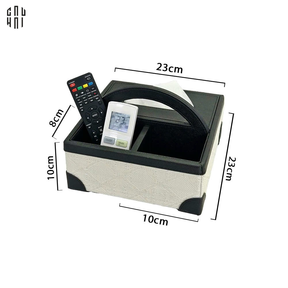 Hộp Khăn Giấy Da Handy Black Evelyn-HỘP KHĂN GIẤY-CẬU HAI HOME DECOR