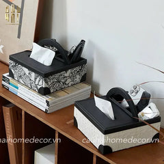 Hộp Khăn Giấy Da Handy Jungle Toile D.O-HỘP KHĂN GIẤY-CẬU HAI HOME DECOR