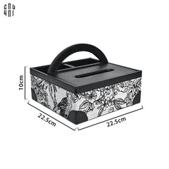 Hộp Khăn Giấy Da Handy Jungle Toile D.O-HỘP KHĂN GIẤY-CẬU HAI HOME DECOR