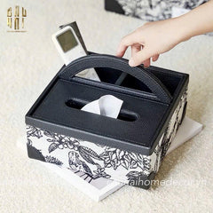 Hộp Khăn Giấy Da Handy Jungle Toile D.O-HỘP KHĂN GIẤY-CẬU HAI HOME DECOR