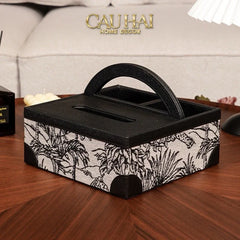 Hộp Khăn Giấy Da Handy Jungle Toile D.O-CẬU HAI HOME DECOR
