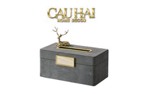 Hộp Khăn Giấy Da Lux Leather Villain-HỘP KHĂN GIẤY-CẬU HAI HOME DECOR