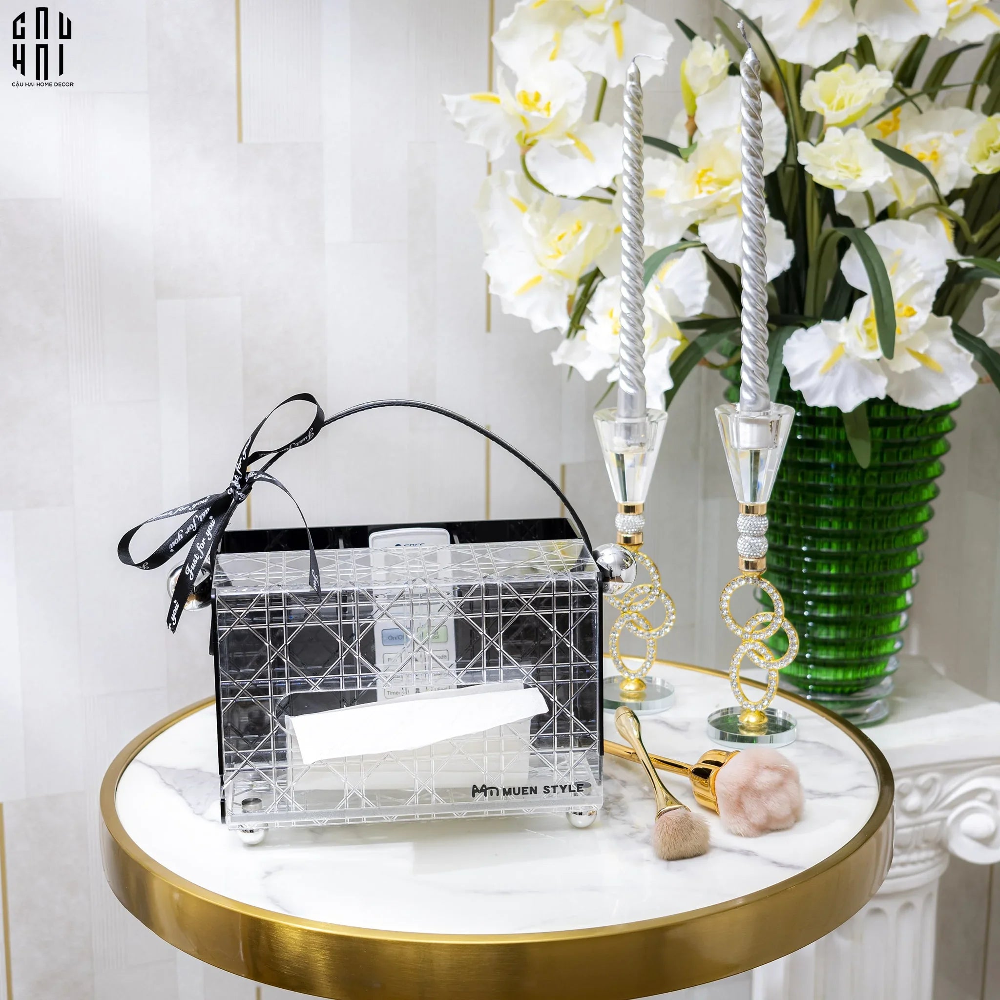 Hộp Khăn Giấy Đa Năng Acrylic - Miley-HỘP KHĂN GIẤY-CẬU HAI HOME DECOR