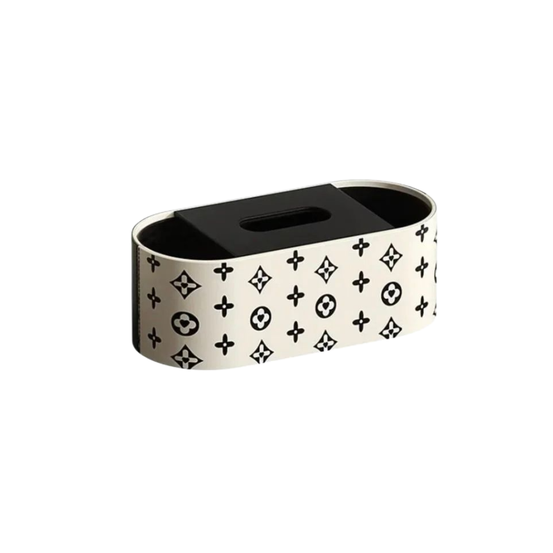 Hộp Khăn Giấy Da Peau D'Ivoire Fleurissant Monogram Up-HỘP KHĂN GIẤY-Đối tác tại Trung Quốc theo từng đơn đặt hàng-CẬU HAI HOME DECOR