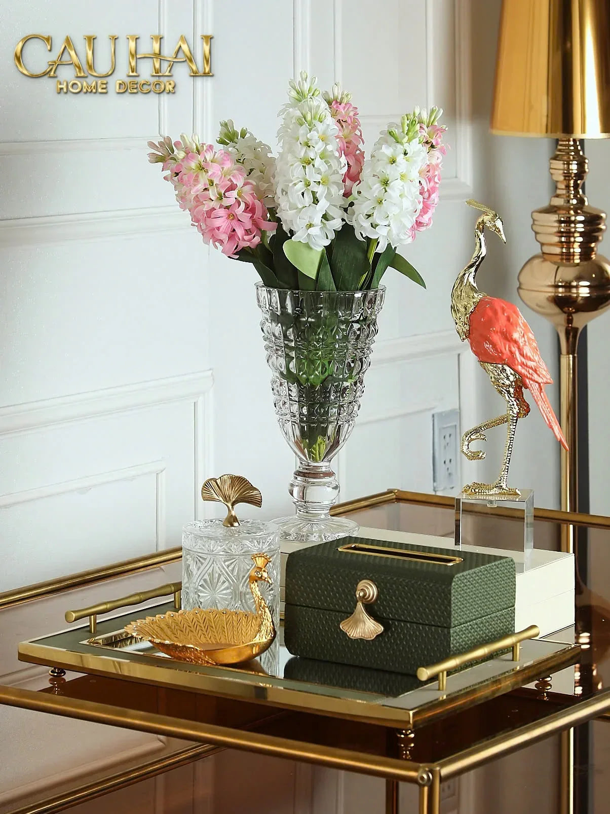 Hộp Khăn Giấy Da Ralph Lusso - Olive Vert Ginkgo-HỘP KHĂN GIẤY-CẬU HAI HOME DECOR