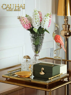 Hộp Khăn Giấy Da Ralph Lusso - Olive Vert Ginkgo-HỘP KHĂN GIẤY-CẬU HAI HOME DECOR