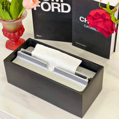 Hộp Khăn Giấy Elysium Titan Chrome Obsidian Case. Up-HỘP KHĂN GIẤY-CẬU HAI HOME DECOR