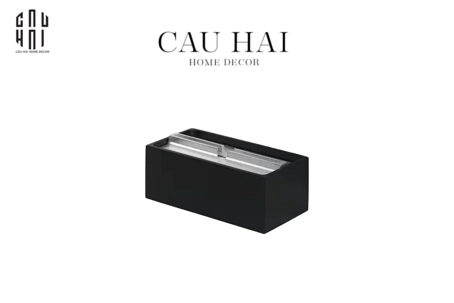 Hộp Khăn Giấy Elysium Titan Chrome Obsidian Case. Up-HỘP KHĂN GIẤY-CẬU HAI HOME DECOR
