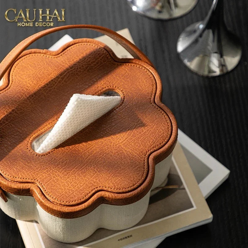 Hộp Khăn Giấy Handy Lux Leather Hazel Bloom-HỘP KHĂN GIẤY-CẬU HAI HOME DECOR