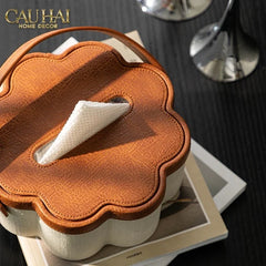 Hộp Khăn Giấy Handy Lux Leather Hazel Bloom-HỘP KHĂN GIẤY-CẬU HAI HOME DECOR