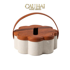 Hộp Khăn Giấy Handy Lux Leather Hazel Bloom-HỘP KHĂN GIẤY-CẬU HAI HOME DECOR