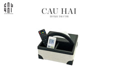Hộp Khăn Giấy Lux Leather Noire Mystique-HỘP KHĂN GIẤY-CẬU HAI HOME DECOR