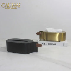Hộp Khăn Giấy Metalic Veil D’Or Tissue Holder-HỘP KHĂN GIẤY-CẬU HAI HOME DECOR
