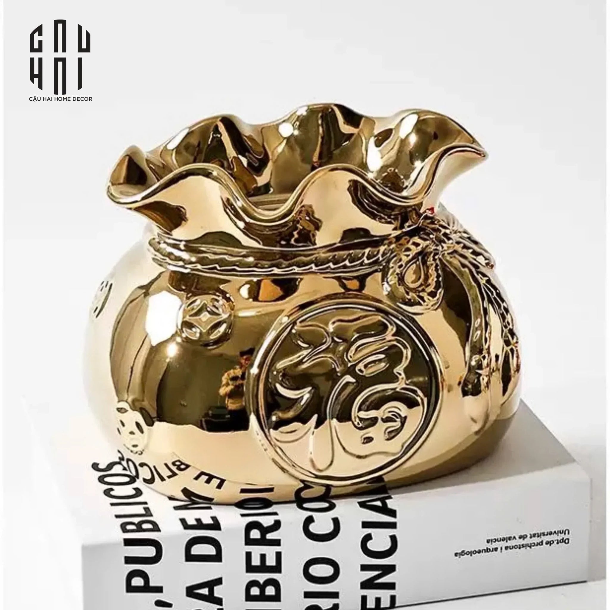 Hộp Khăn Giấy "Túi Phúc" Golden Fuku-HỘP KHĂN GIẤY-CẬU HAI HOME DECOR