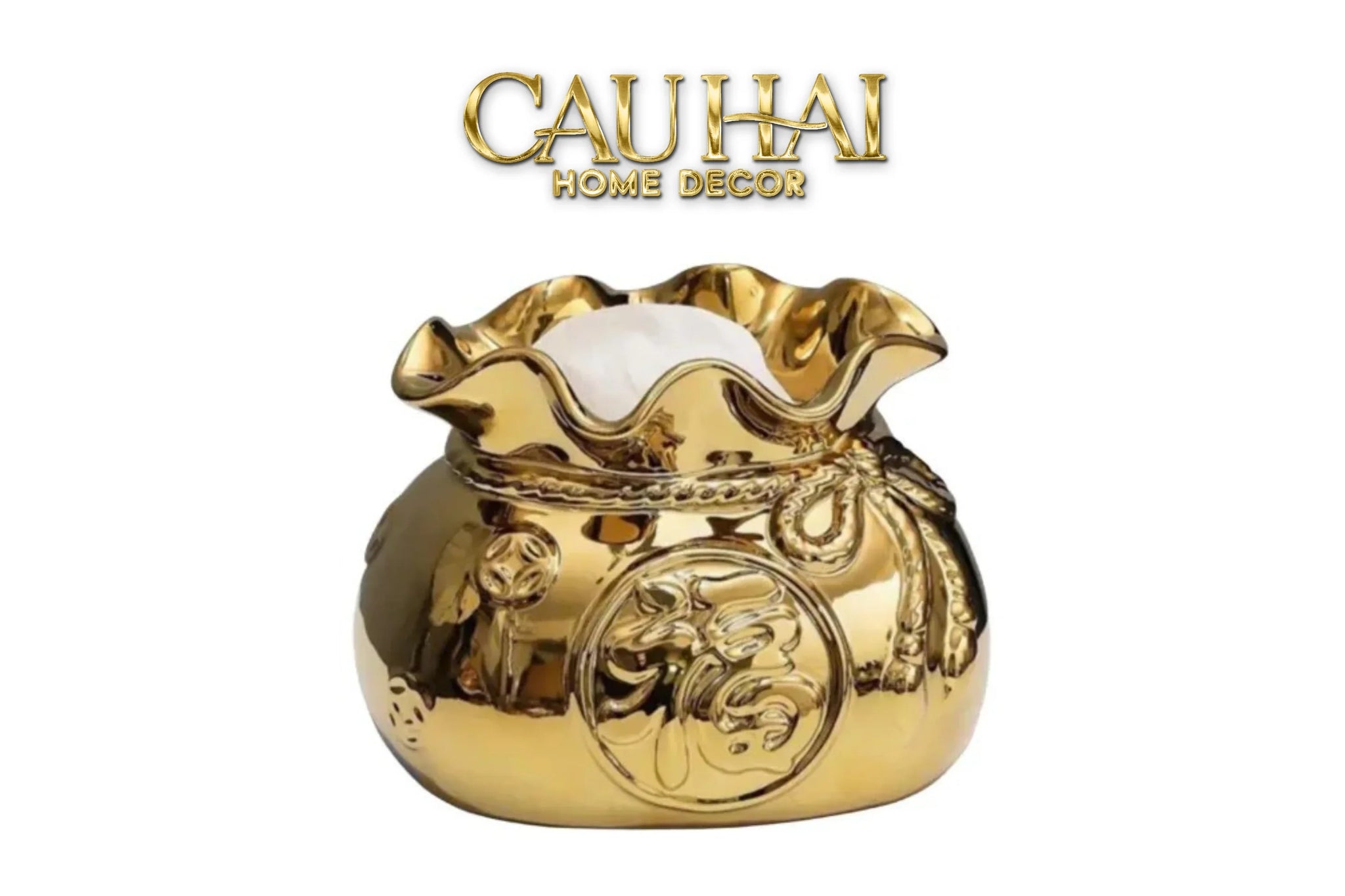 Hộp Khăn Giấy "Túi Phúc" Golden Fuku-HỘP KHĂN GIẤY-CẬU HAI HOME DECOR