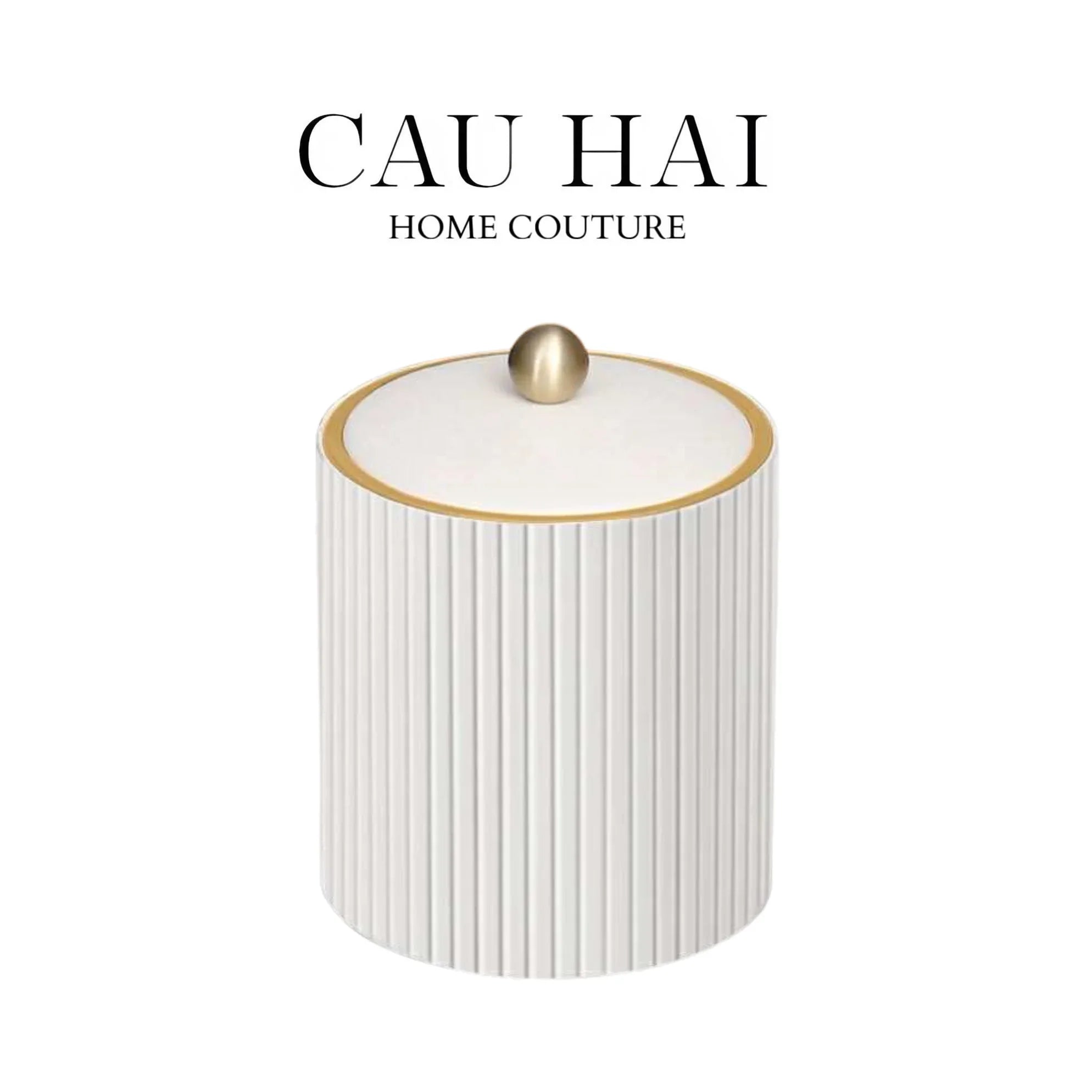 Hộp Kim Loại Bọc Da Luxe Leather - Vermouth-HỘP TRANG SỨC-CẬU HAI HOME DECOR