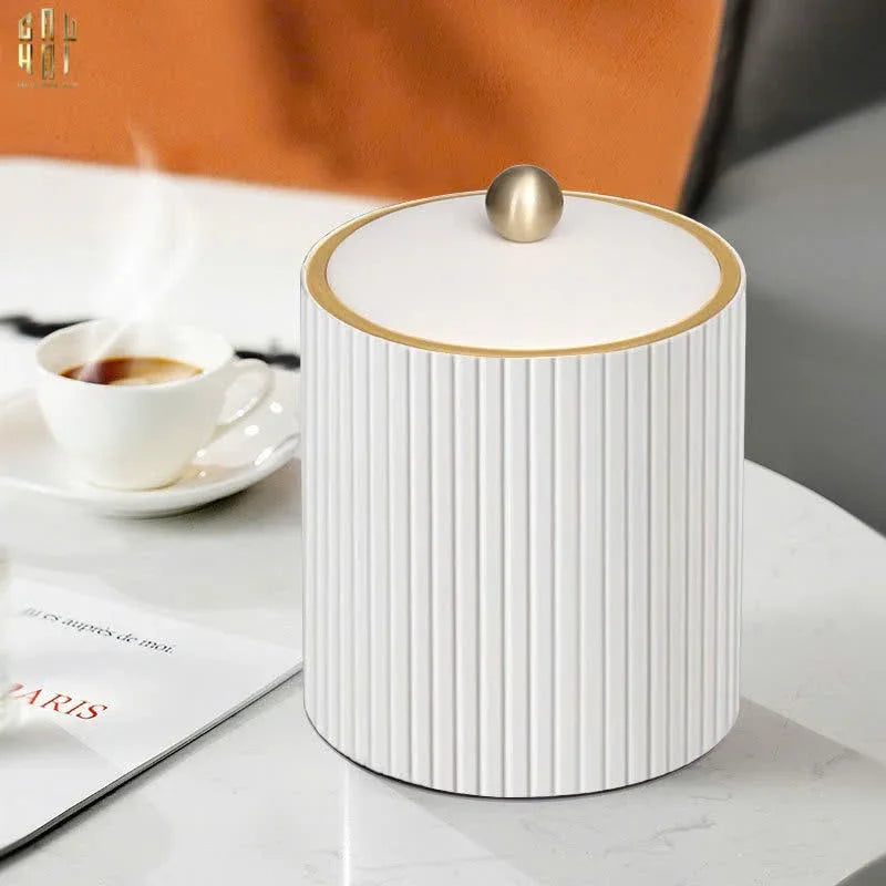 Hộp Kim Loại Bọc Da Luxe Leather - Vermouth-HỘP TRANG SỨC-CẬU HAI HOME DECOR