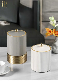 Hộp Kim Loại Bọc Da Luxe Leather - Vermouth-HỘP TRANG SỨC-CẬU HAI HOME DECOR