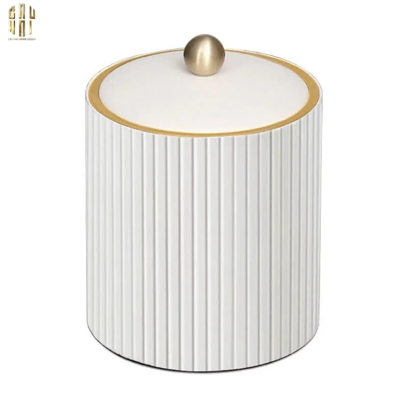 Hộp Kim Loại Bọc Da Luxe Leather - Vermouth-HỘP TRANG SỨC-CẬU HAI HOME DECOR