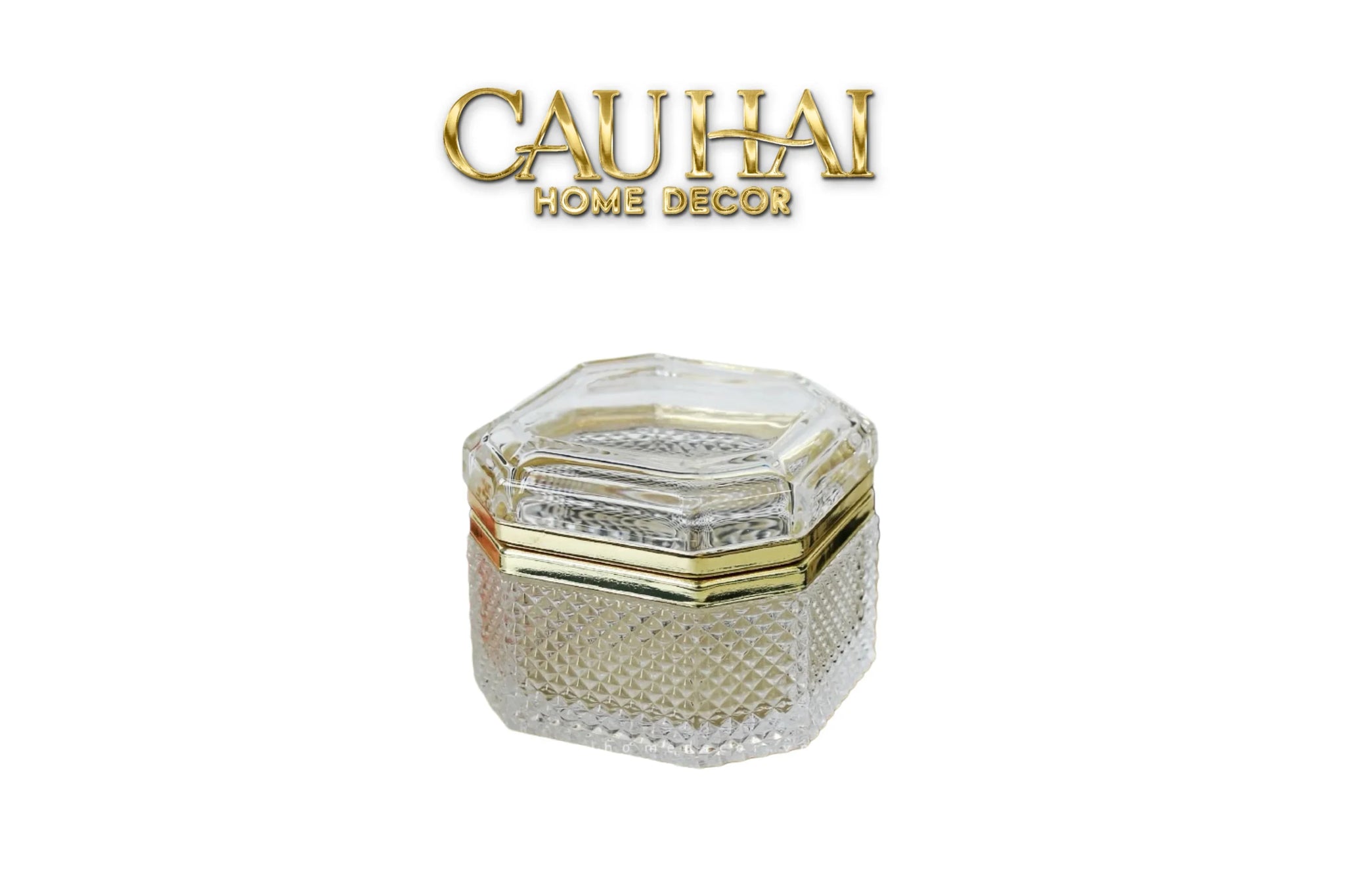 Hộp Pha Lê Cannage D'Or Éclat Diamant Facetté-HỘP TRANG SỨC-CẬU HAI HOME DECOR