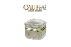 Hộp Pha Lê Cannage D'Or Éclat Diamant Facetté-HỘP TRANG SỨC-CẬU HAI HOME DECOR