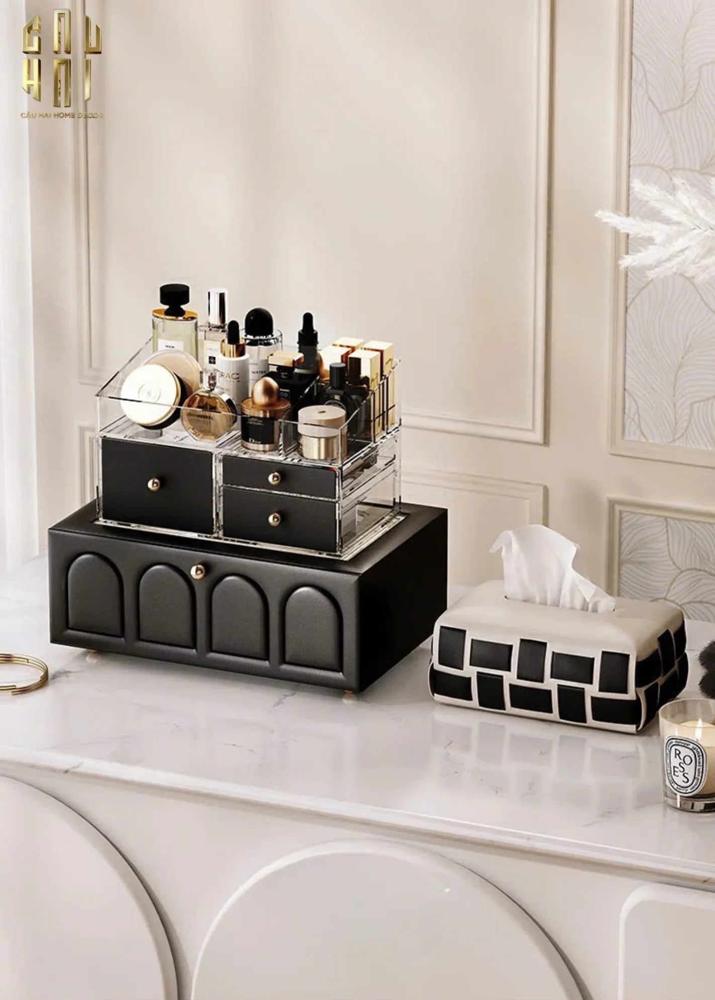 Hộp Trang Sức Da Elegance Faubourg Fw25-HỘP TRANG SỨC-CẬU HAI HOME DECOR